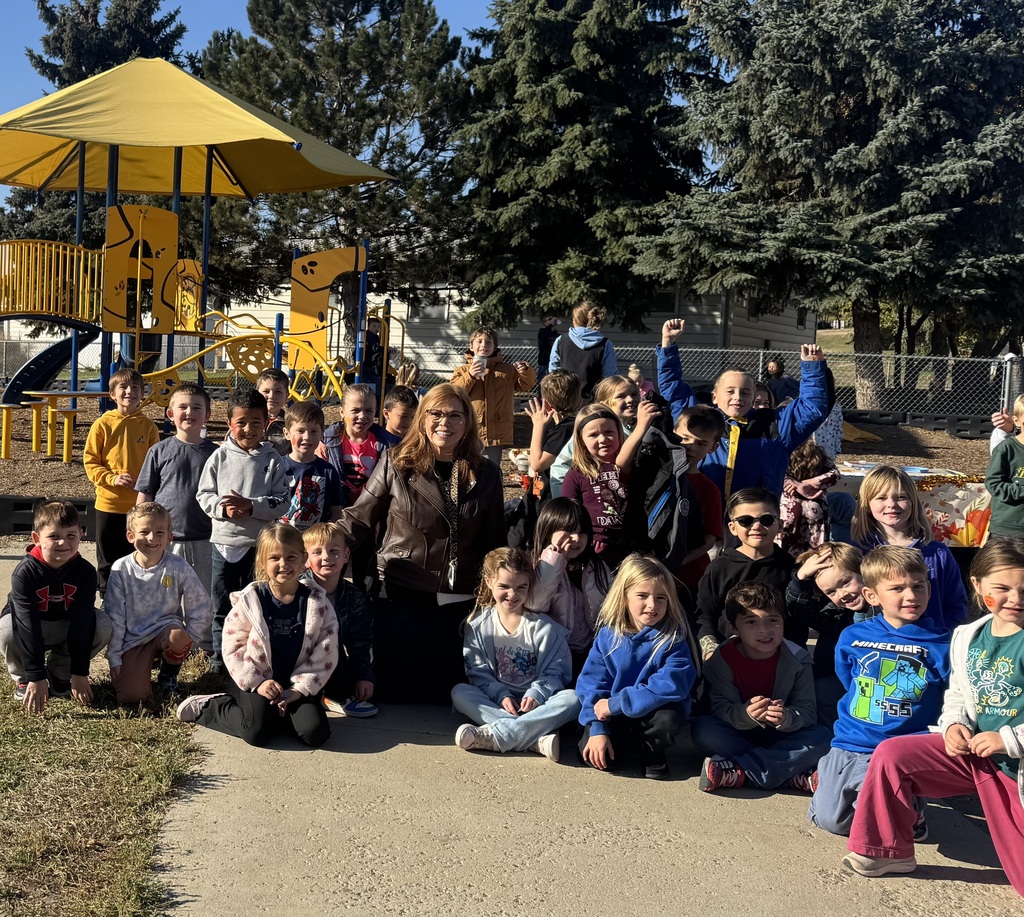 principal and students