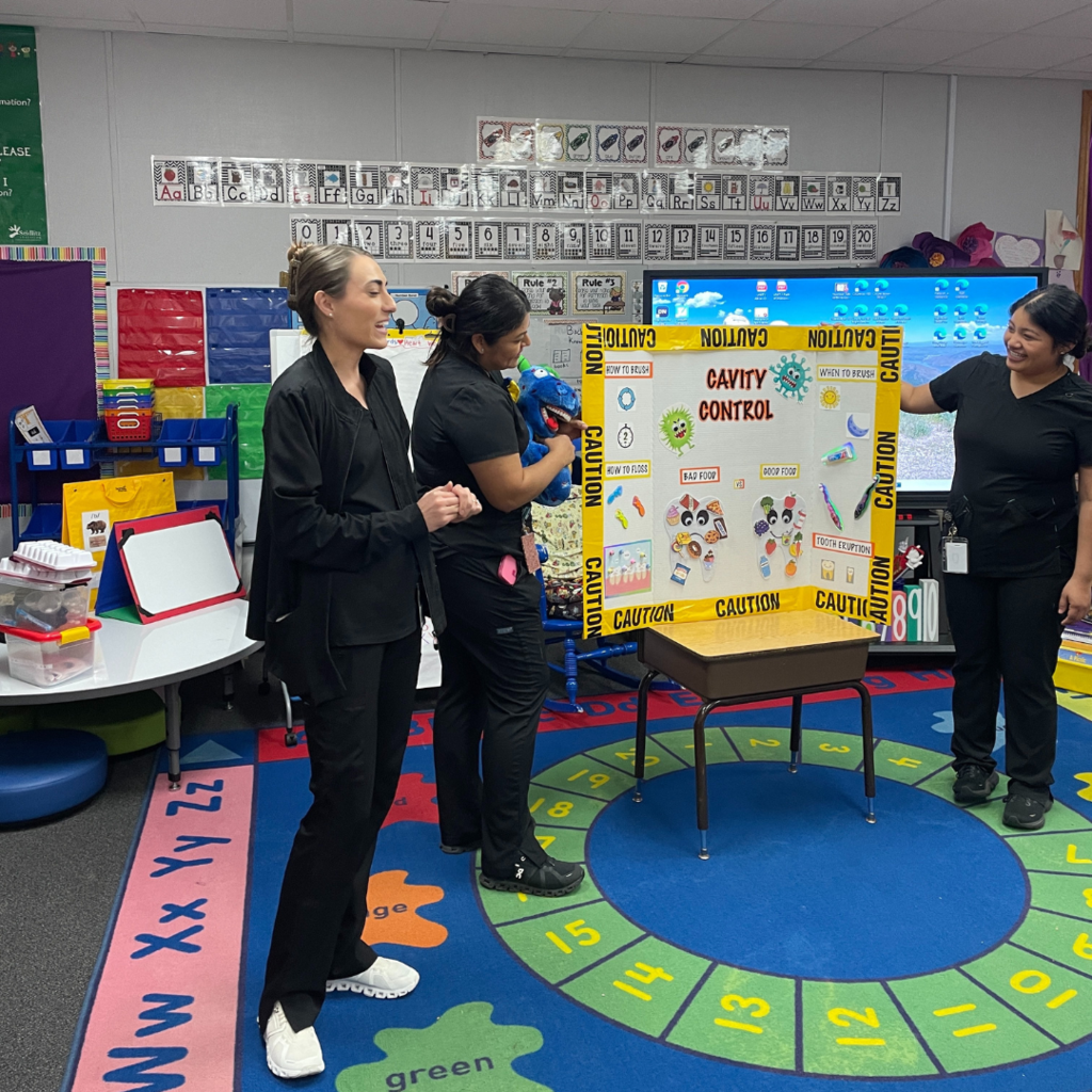 hygienists presenting about cavities