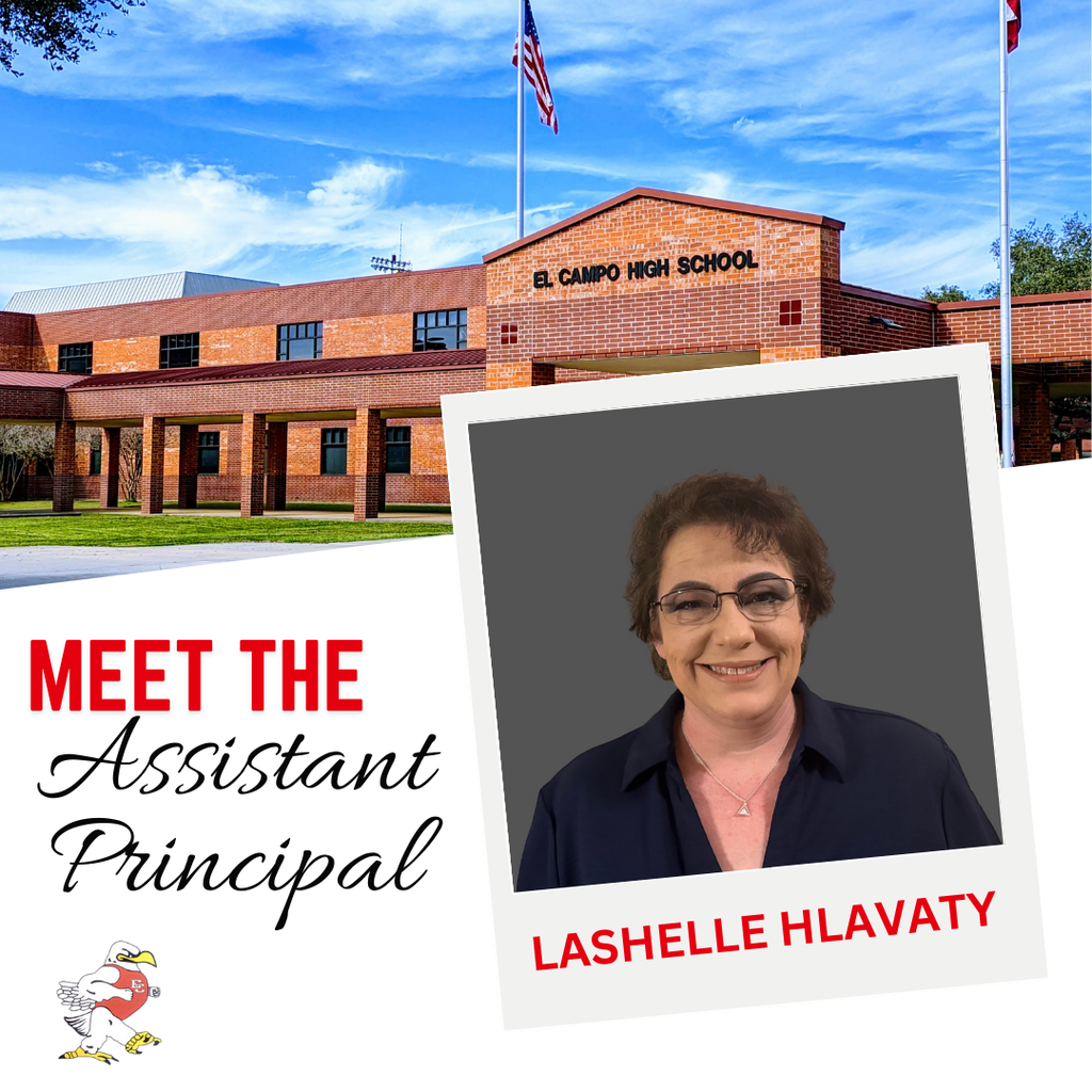 Hlavaty in front of the high school
