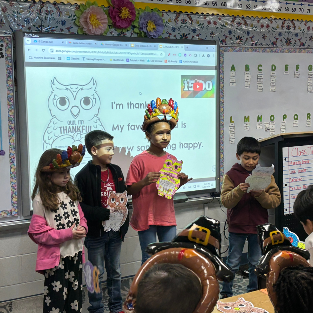 kids in fron to f class presenting their projects
