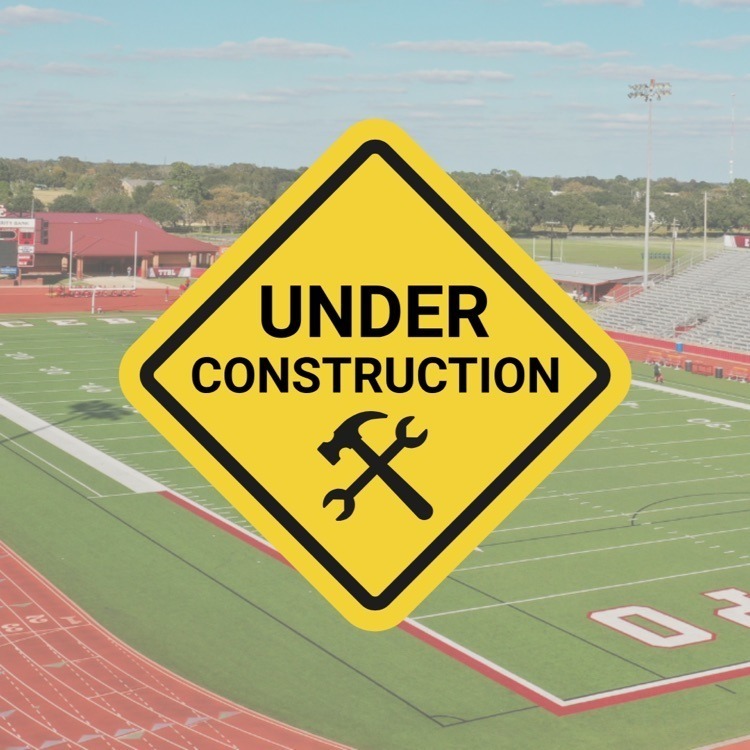 under construction sign at ricebird stadium