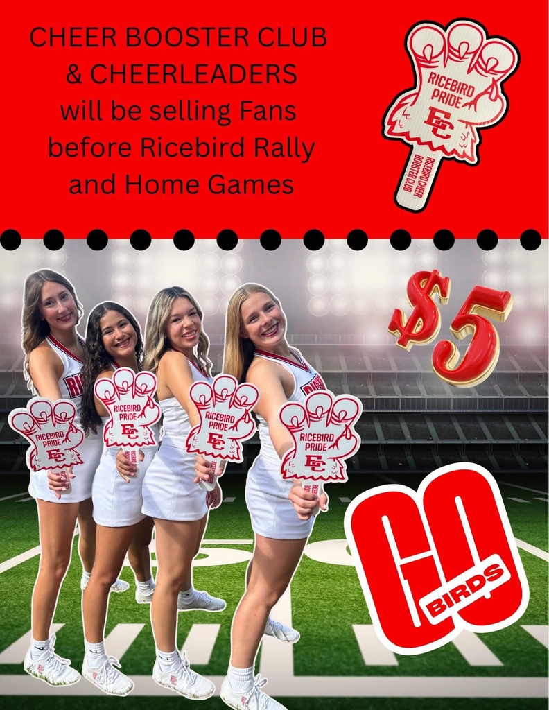 cheerlearders selling $5 fans