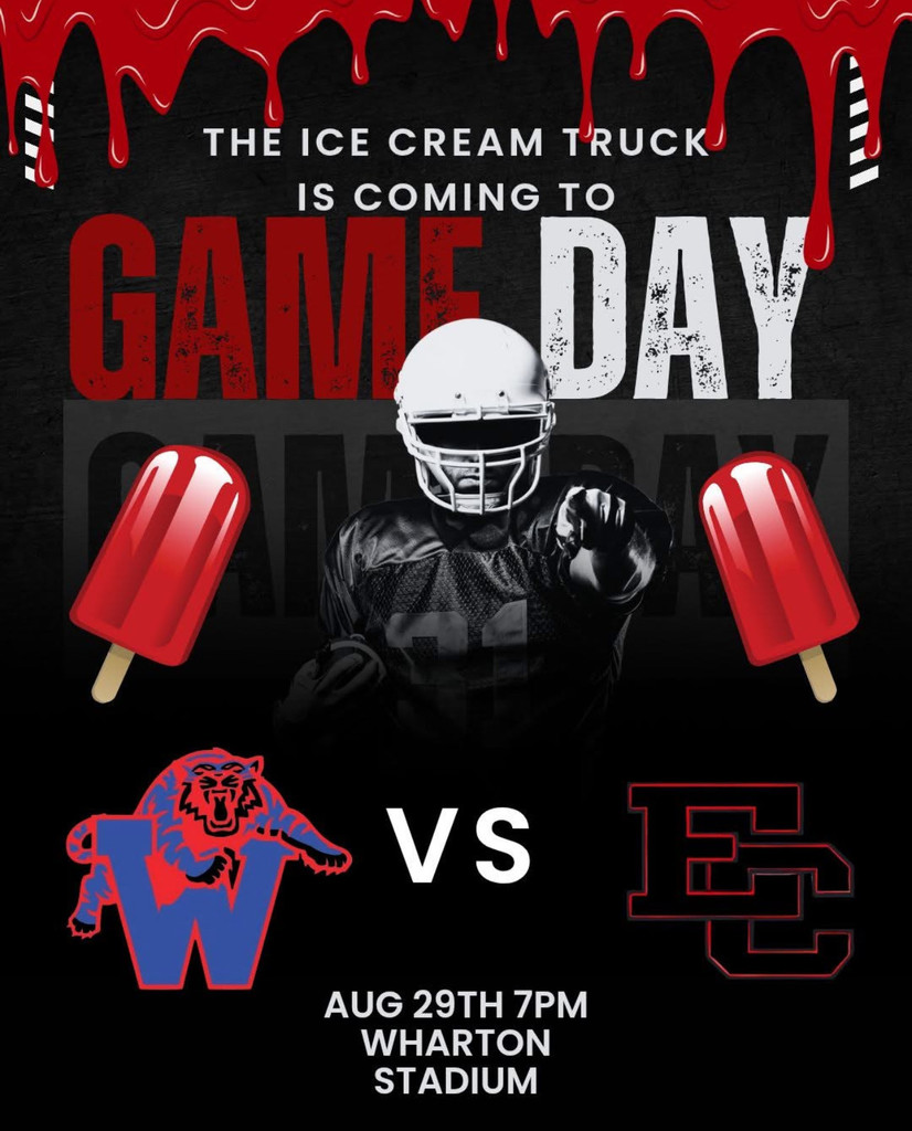ice cream truck is coming to game day august 29th wharton stadium