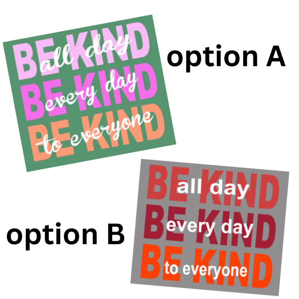samples of the 2 versions of the shirt you can buy