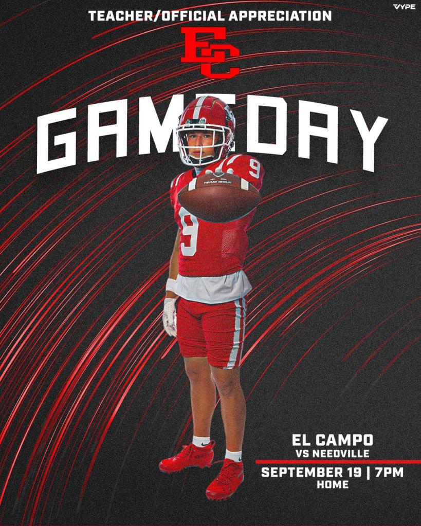 football game at 7:00 at el campo with needville