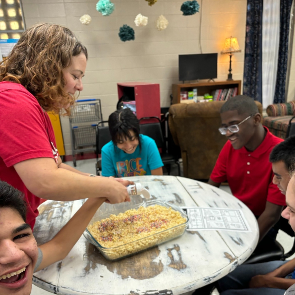 kids excited about rice krispie treats