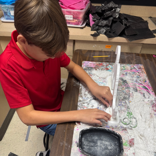 student working on 3D model
