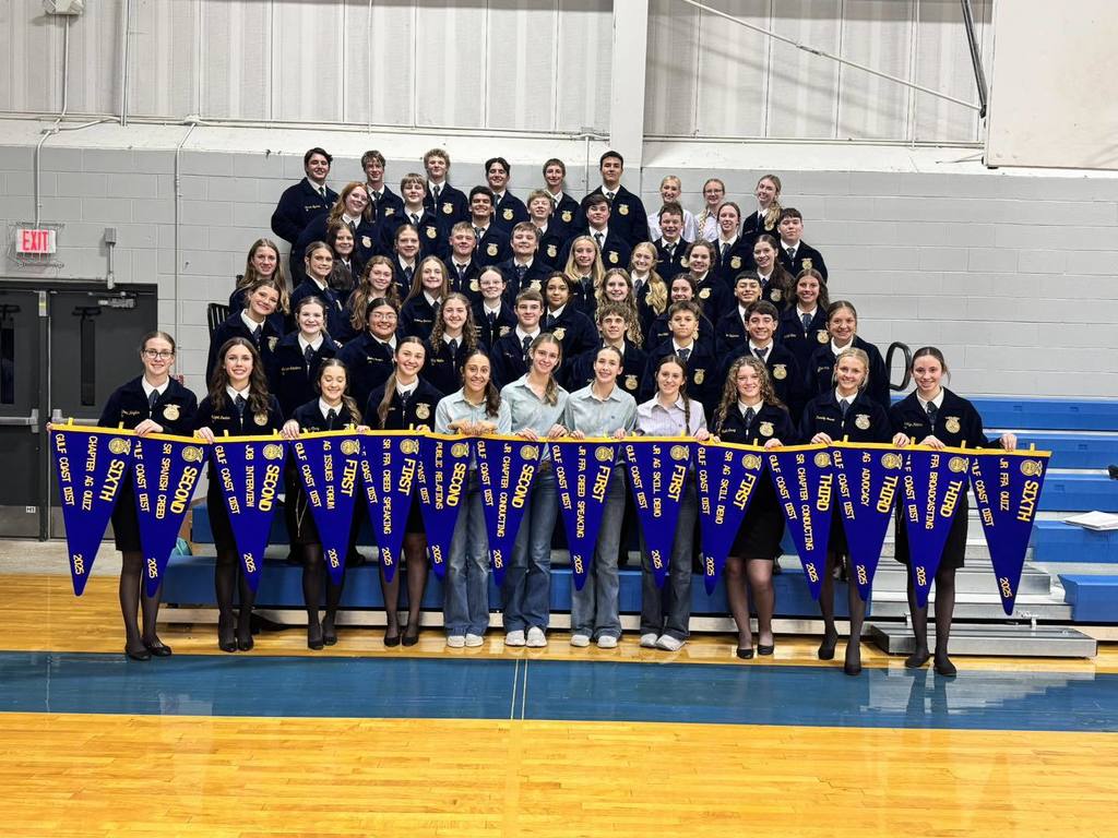 ffa kids with their banners