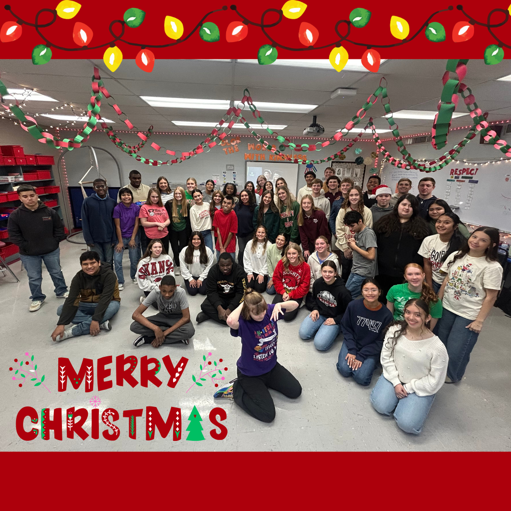 group of kids at the christmas party