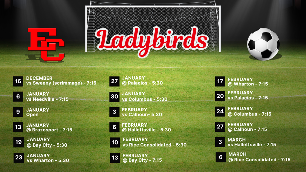 schedule of varsity ladybird soccer