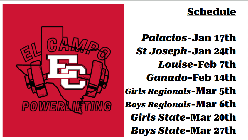 2026 Powerlifing schedule