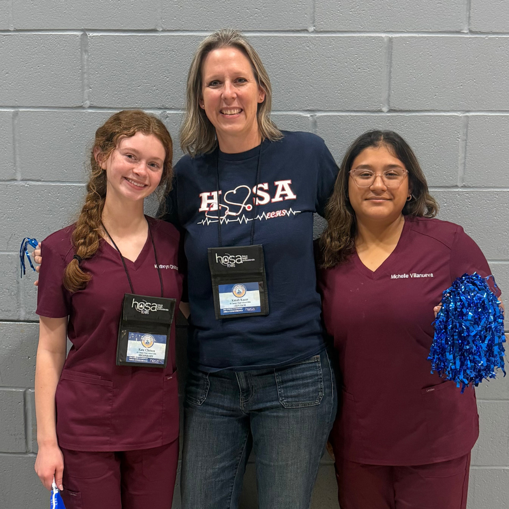 Kate Chilton, Mrs. Kacer, and Michelle Villanueva 