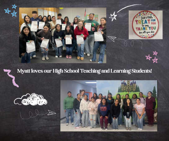 2 sets of group pictures of high school students at Myatt