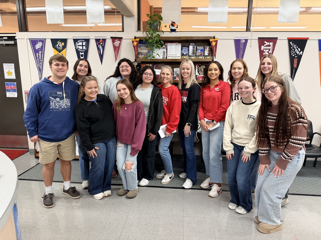 students and counselors posing