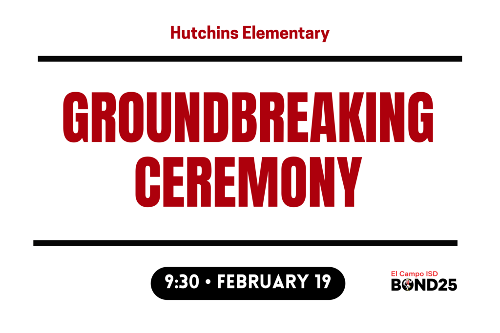 Groundbreaking ceremony at Hutchins Elementary 9:30 on February 19