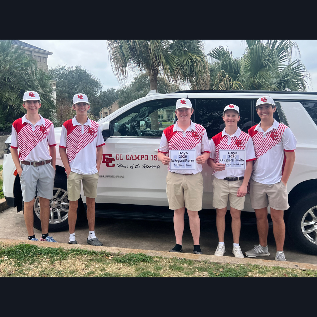 red golf team with awards