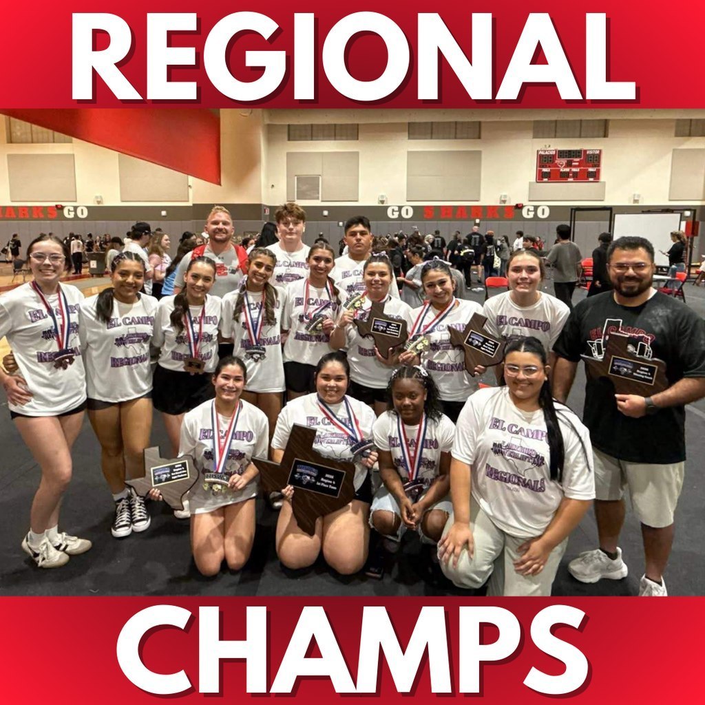 ladybird team of powerlifters with the title "regional champs"