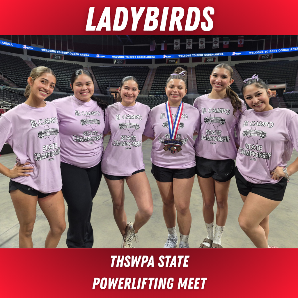 6 ladybirds at the meet posing with bethany and her medal