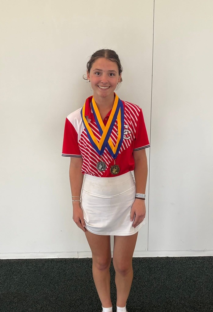 Molly wearing medals