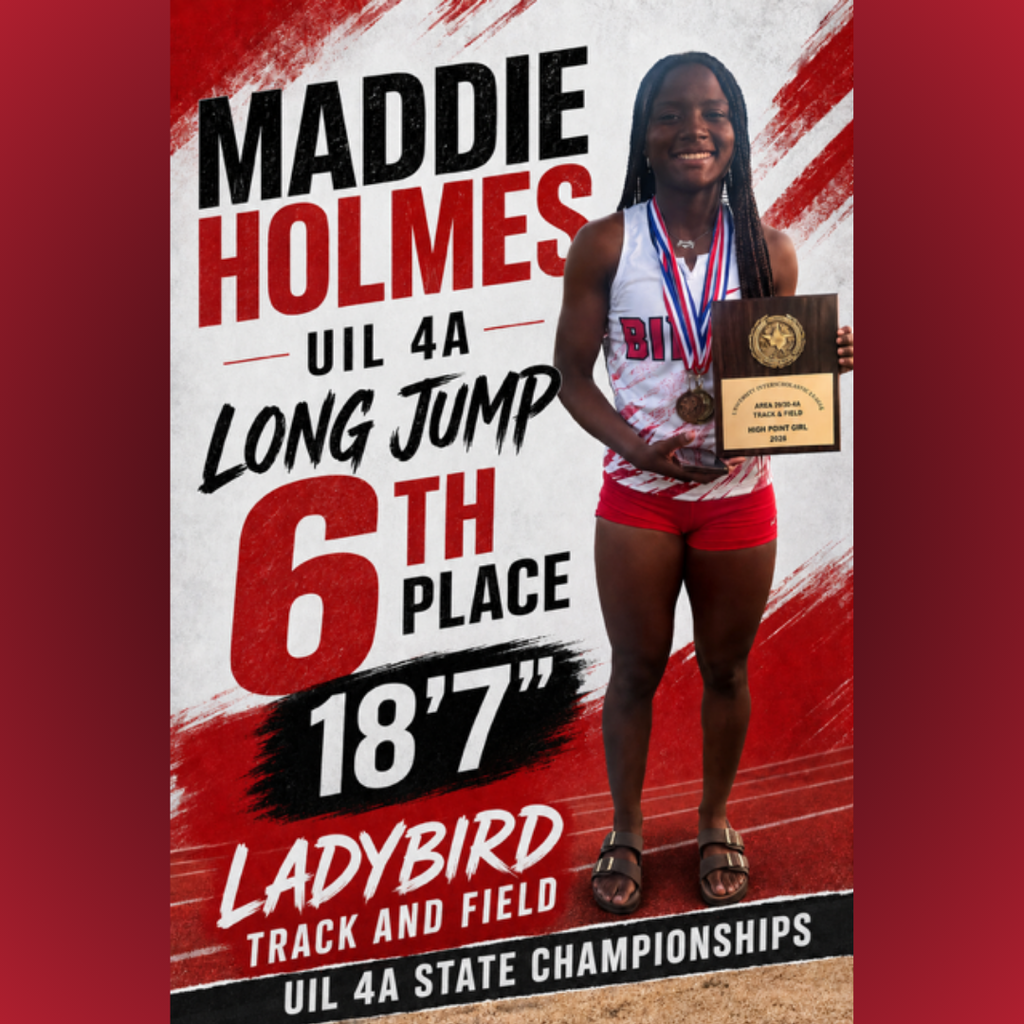 maddie with medals and plaque at the state meet