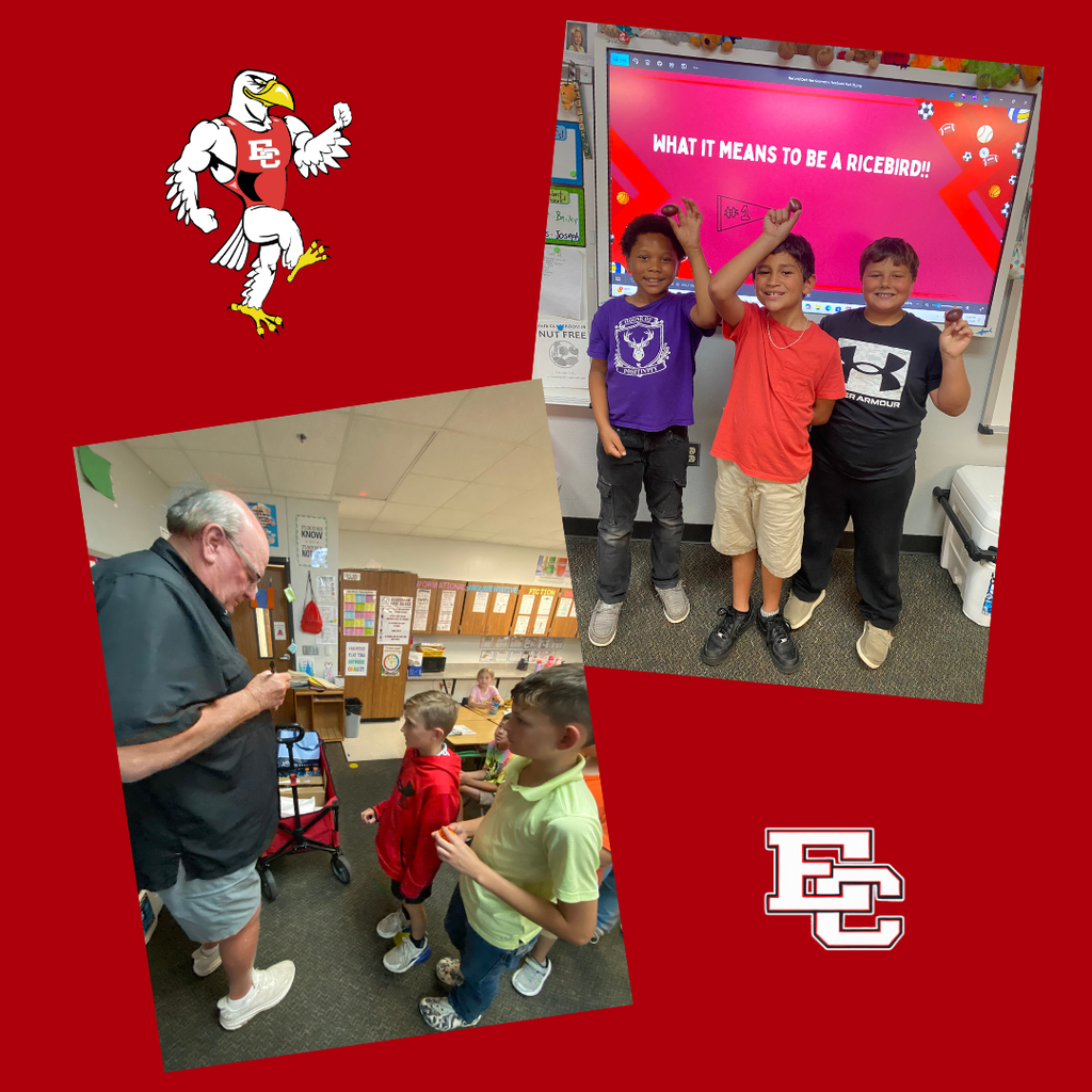 doc signing a ball and students showing off their mini football