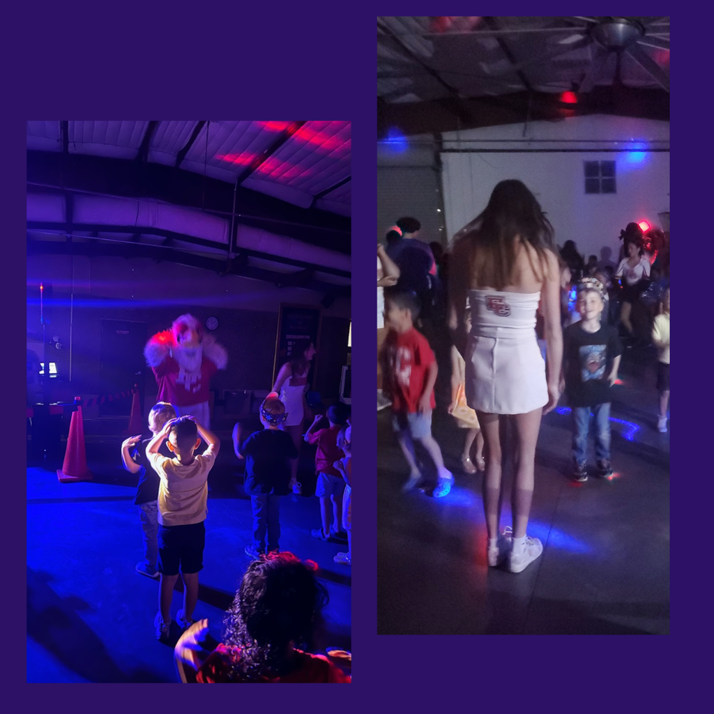 ricky leading the dancing in neon lights