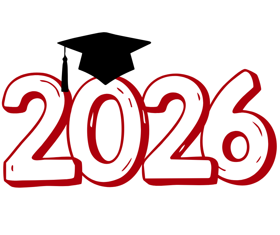 2026  with graduation cap on the zero