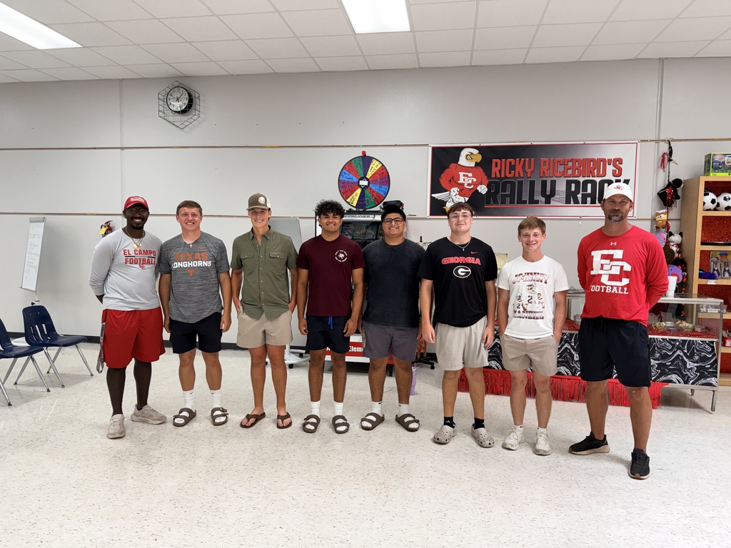 6 ricebird athletes with 2 coaches