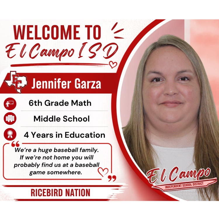 Jennifer Garza 6th grade math teacher at middle school 
