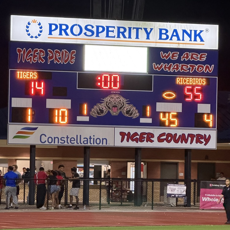 final score: el campo 55 Wharton 14