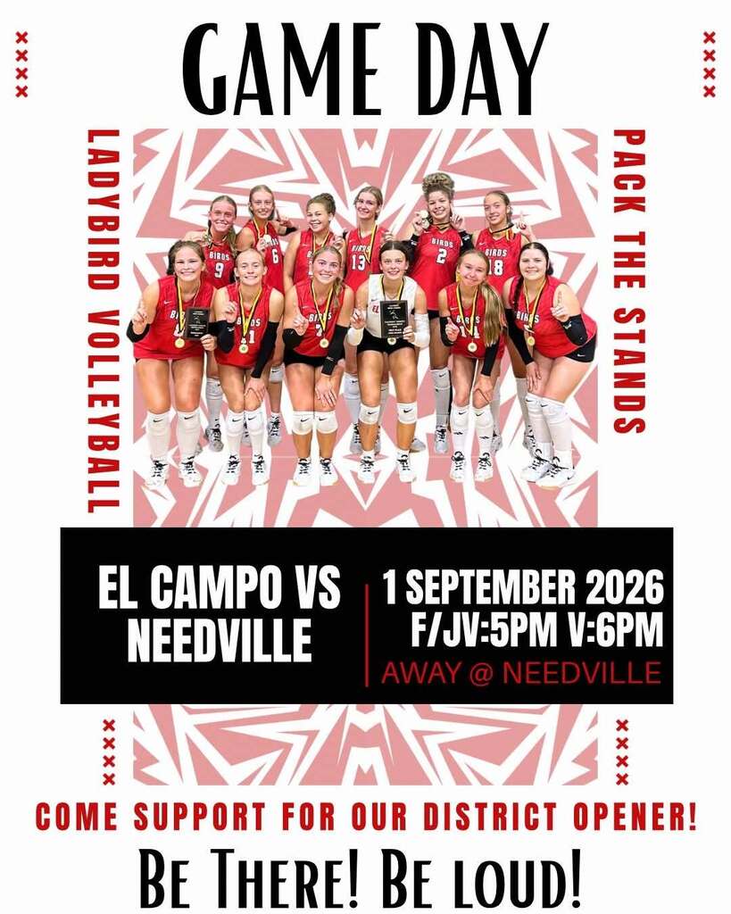 game day at needville september 1, 2026 5 & 6pm