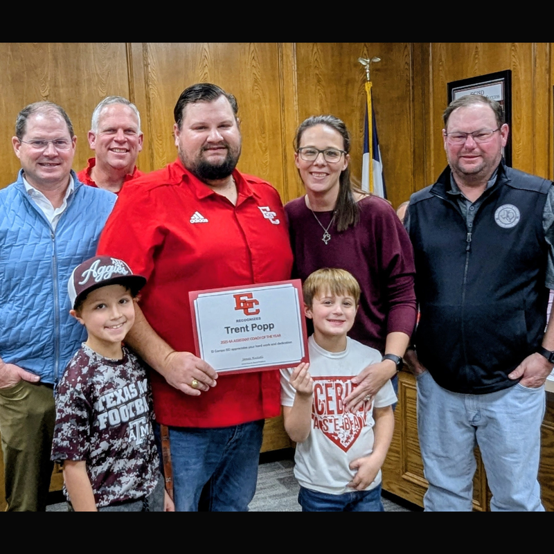 trent popp and family with russell, and other coaches