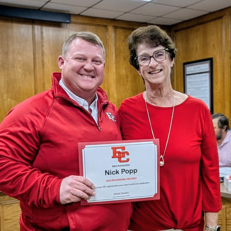 Nick with board president russell