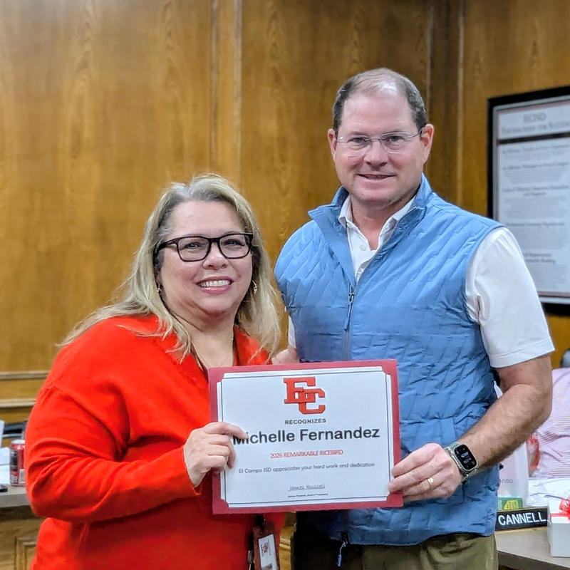 fernandez with board president russell