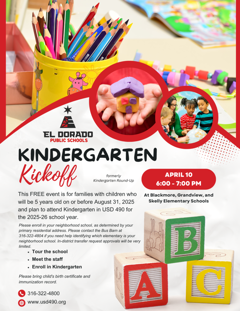 Kindergarten Kickoff April 10 at 6 PM