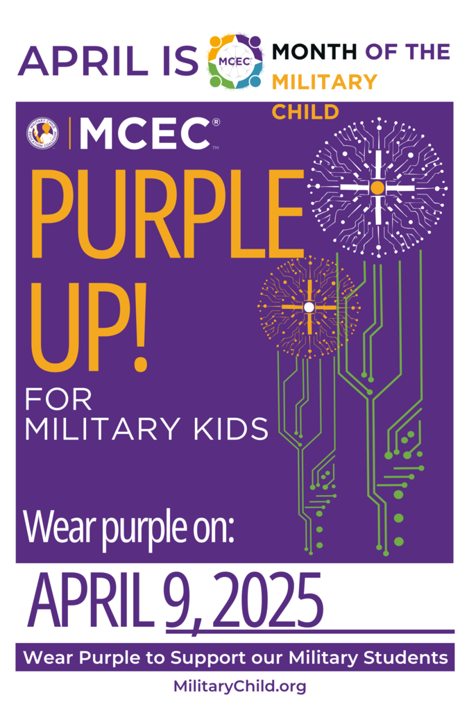 Wear purple on April 9 to support military kids