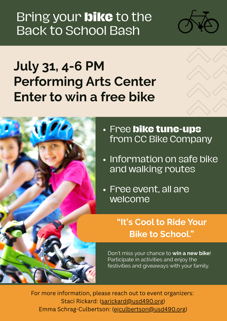 Bring your bicycle to the Back to School Bash