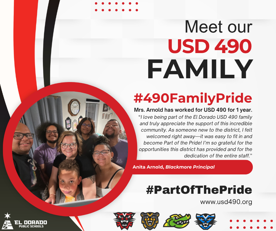 Meet our USD 490 Family member Anita Arnold, Blackmore Principal