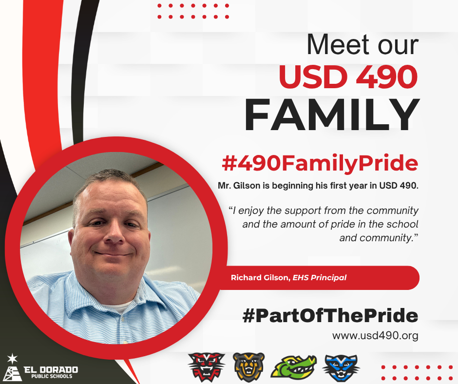 Meet our USD 490 Family member Richard Gilson, EHS Principal