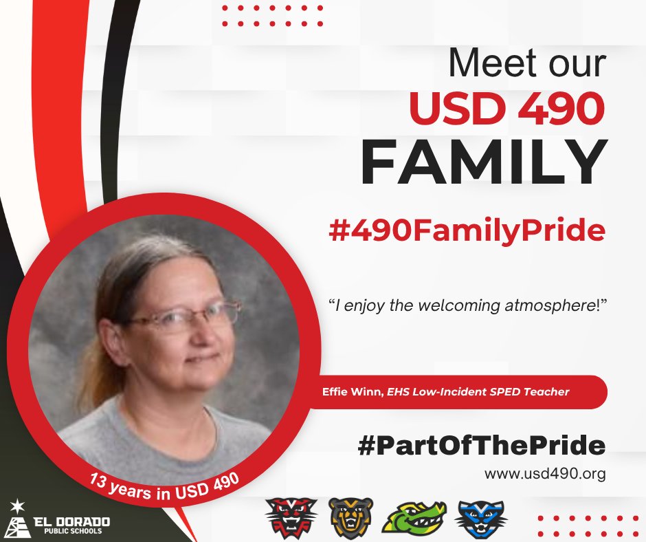 Meet our USD 490 Family Pride member Effie Winn