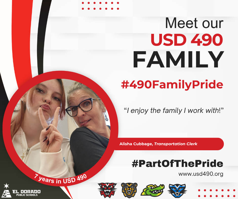 Meet our USD 490 Family Pride member Alisha Cubbage