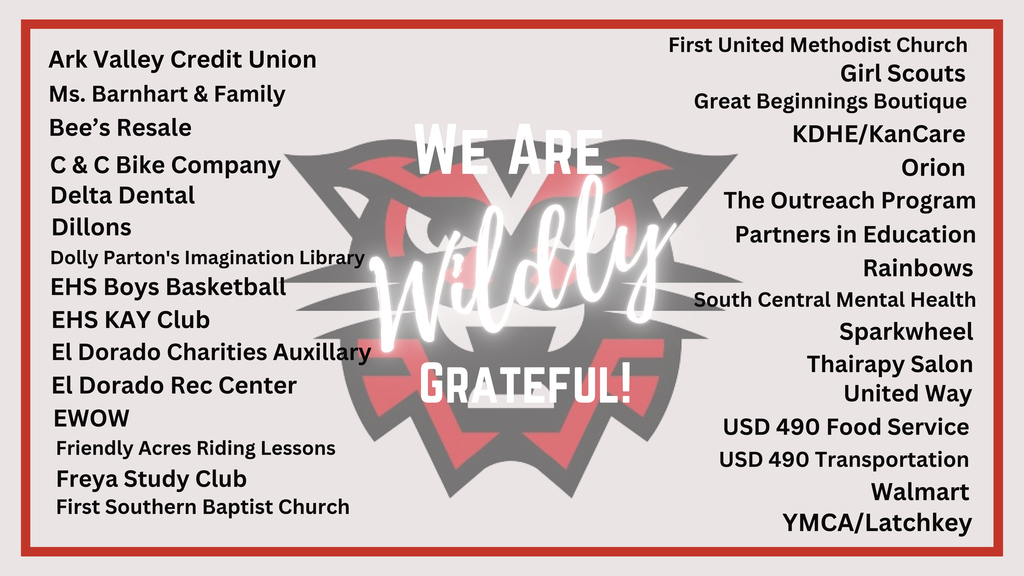 Thank you to all of the sponsors