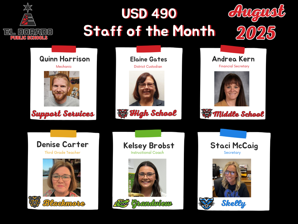 August 2025 Staff of the Month graphic