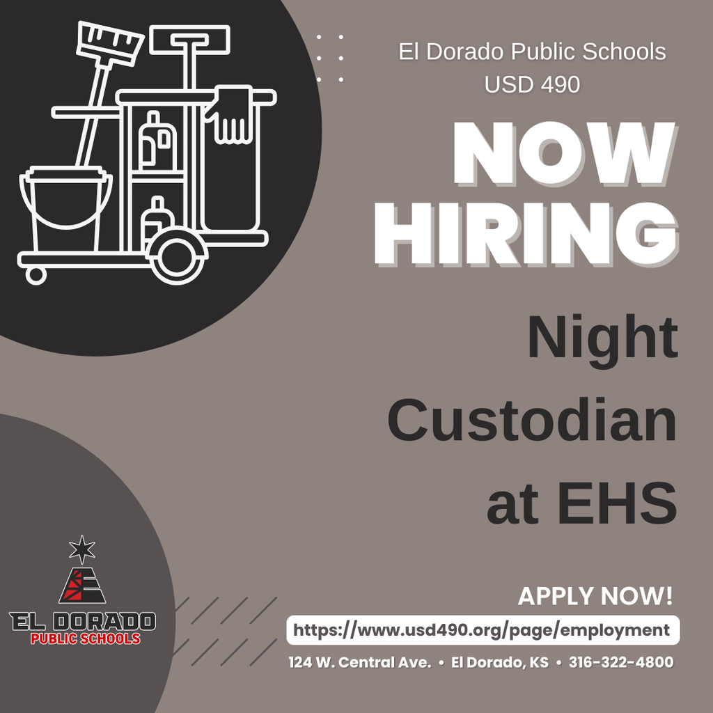 Now hiring a Night Custodian at EHS