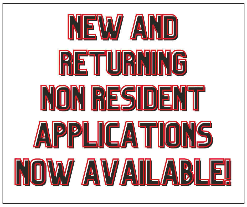 New and returning non resident applications now available!