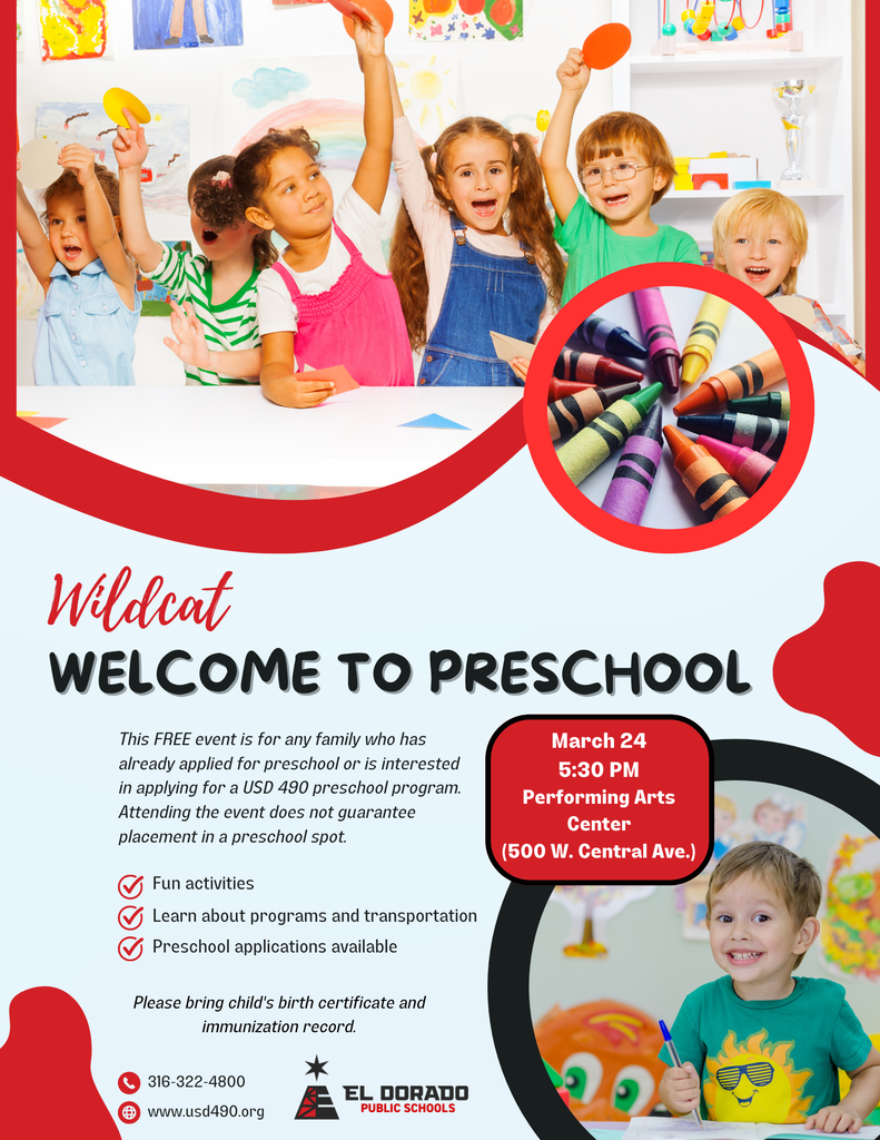 Wildcat Welcome to Preschool flyer