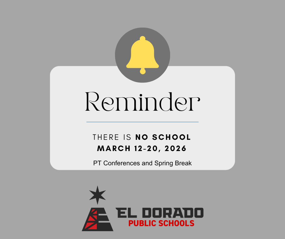 Reminder: There is no school March 12-20, 2026 for PT Conferences and Spring Break