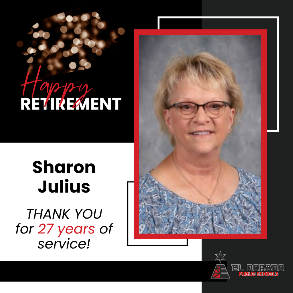 Sharon Julius retirement graphic