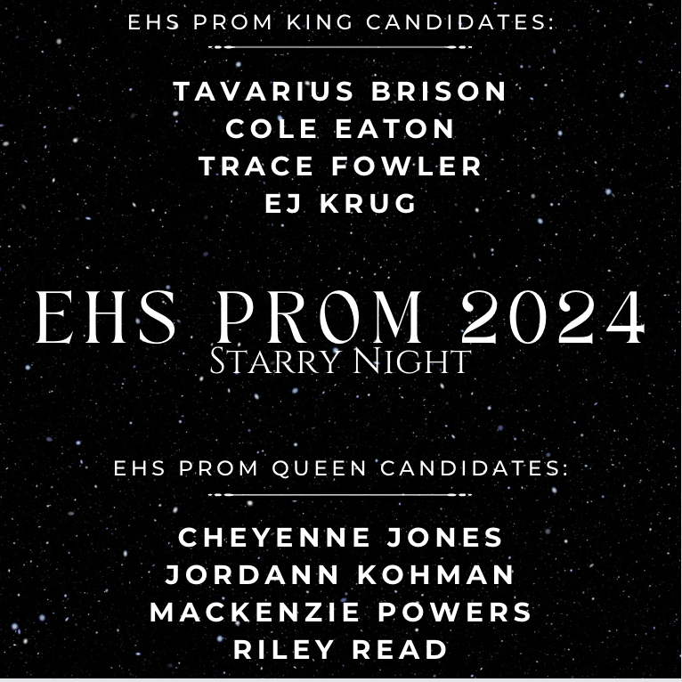 EHS 2024 Prom King and Queen Candidates