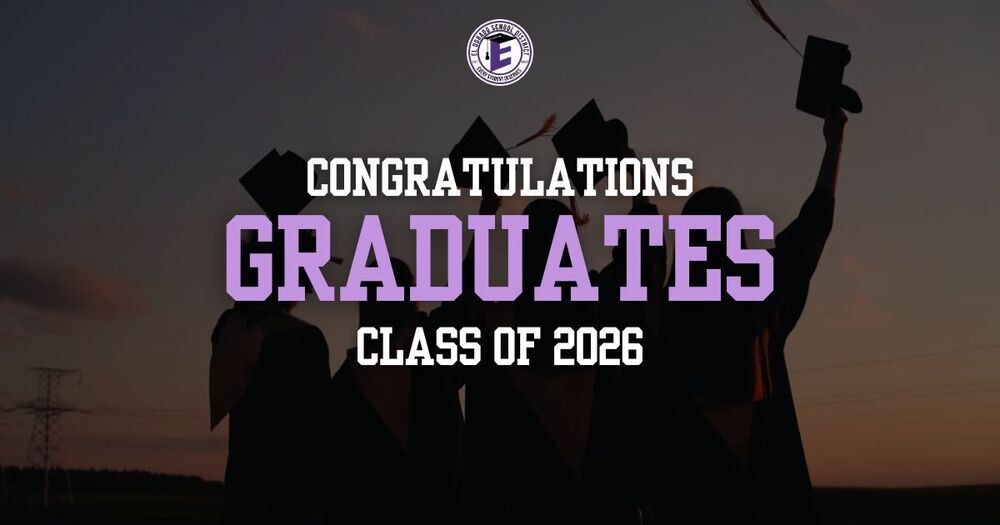 congratulations graduates class of 2026 banner with students waving cap